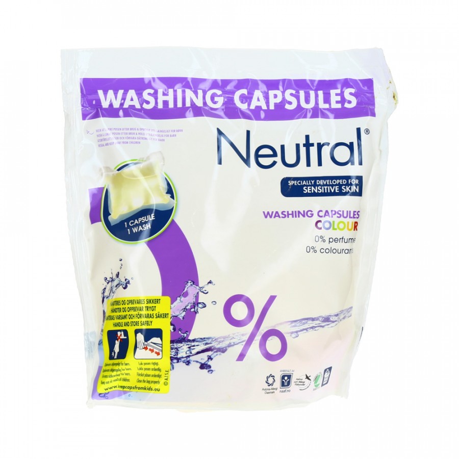 Neutral wash capsules in color 22 pcs
